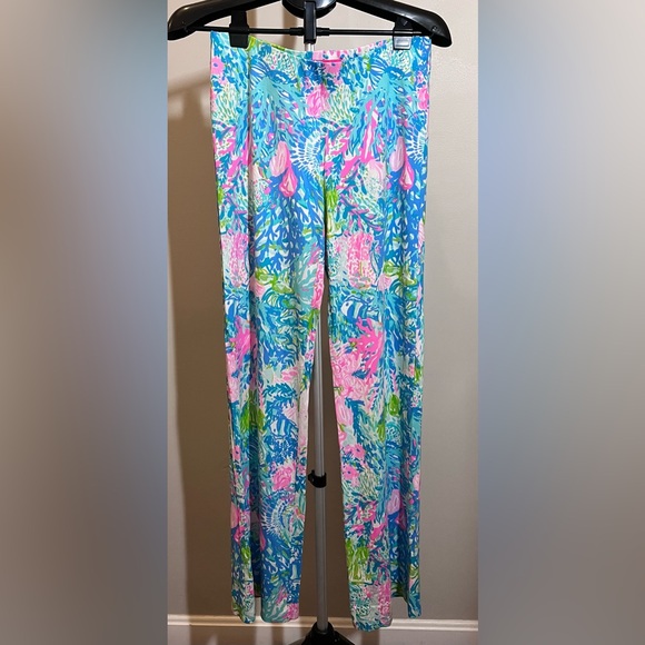 Lilly Pulitzer Pants - Lilly Pulitzer Blue Pink Green Palazzo Pant - Size Small